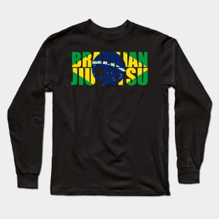 Brazilian Jiu Jitsu Flag Long Sleeve T-Shirt